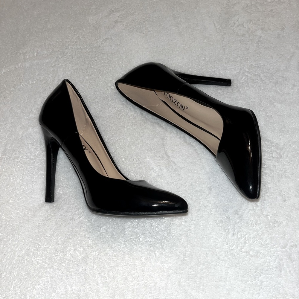 Black Patent Stiletto Heel 5.5